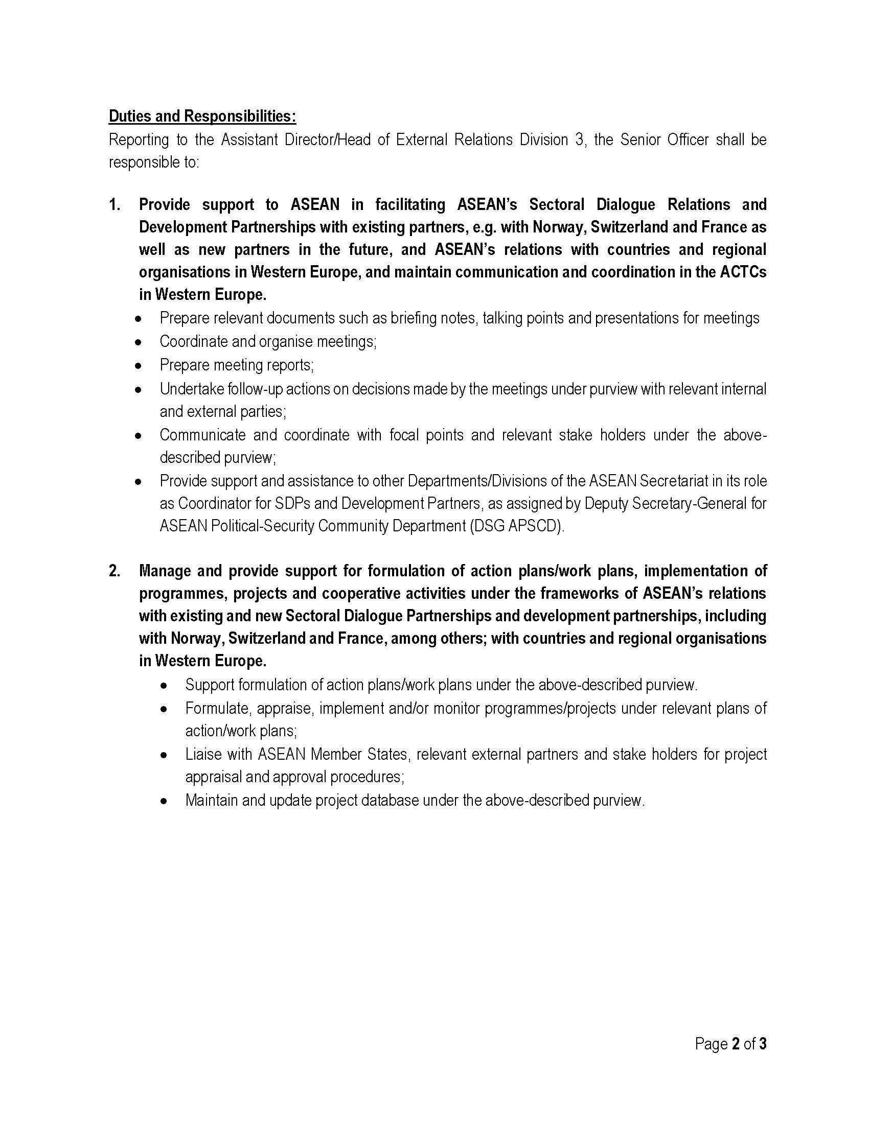 SO External Relations Division 3 ASEAN Switzerland Norway Page 2
