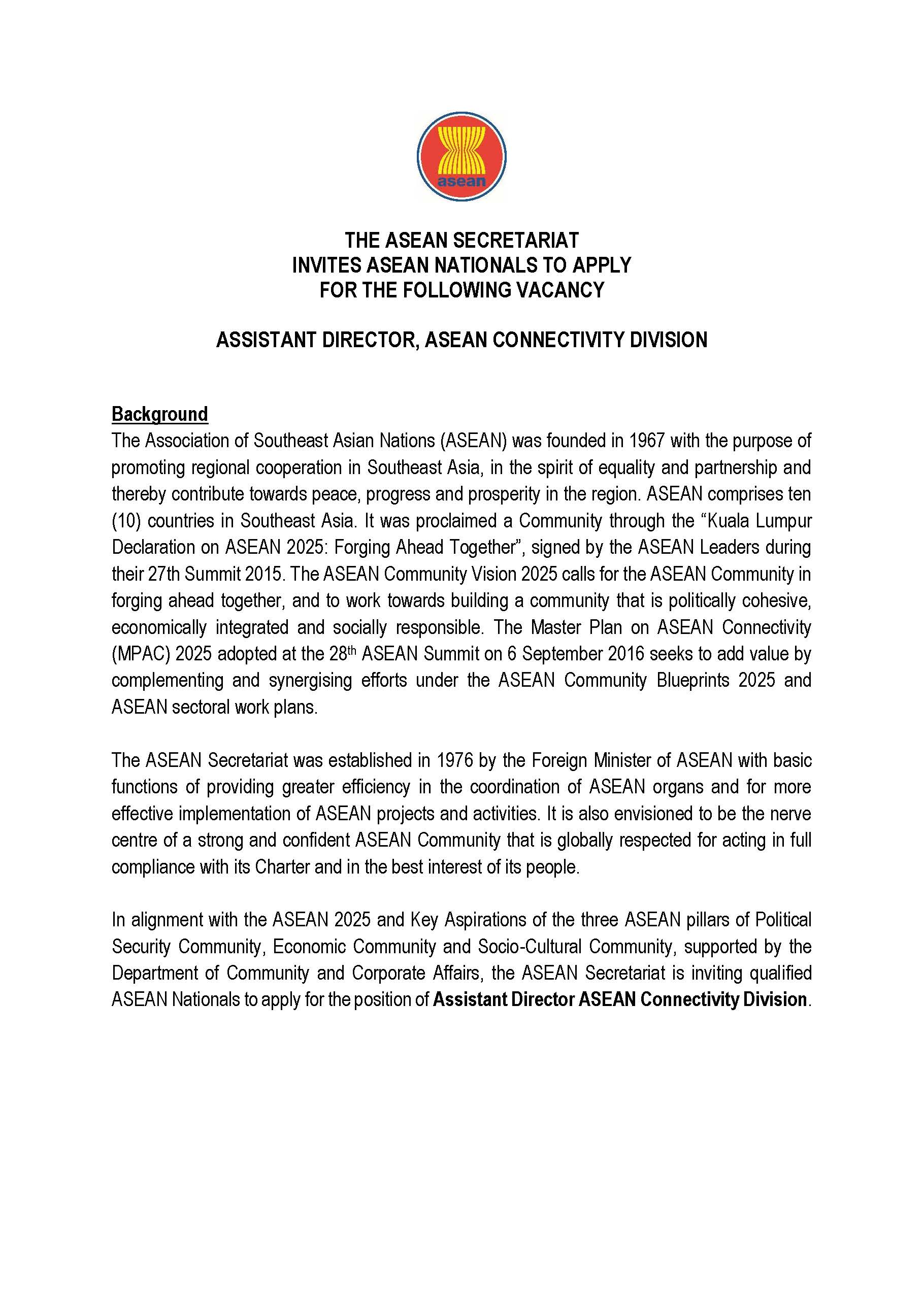 ADR ASEAN Connectivity Division Page 1