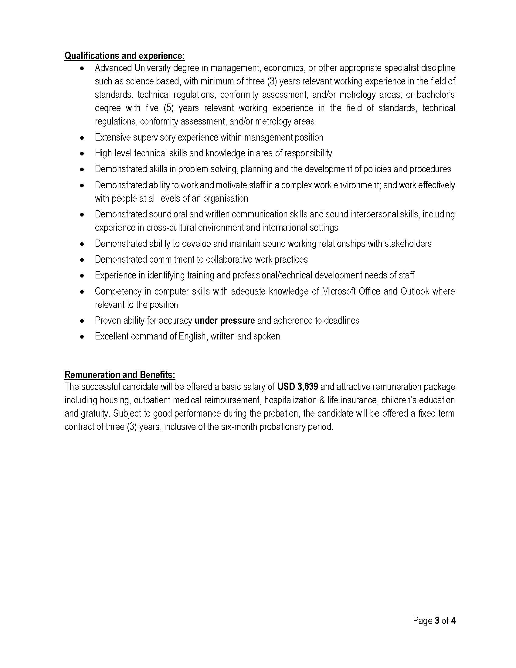 SO Standards Conformance Page 3