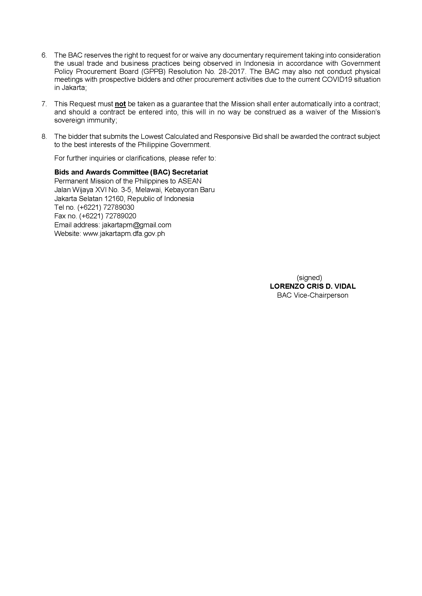 RFQ TOR Security Services Page 02